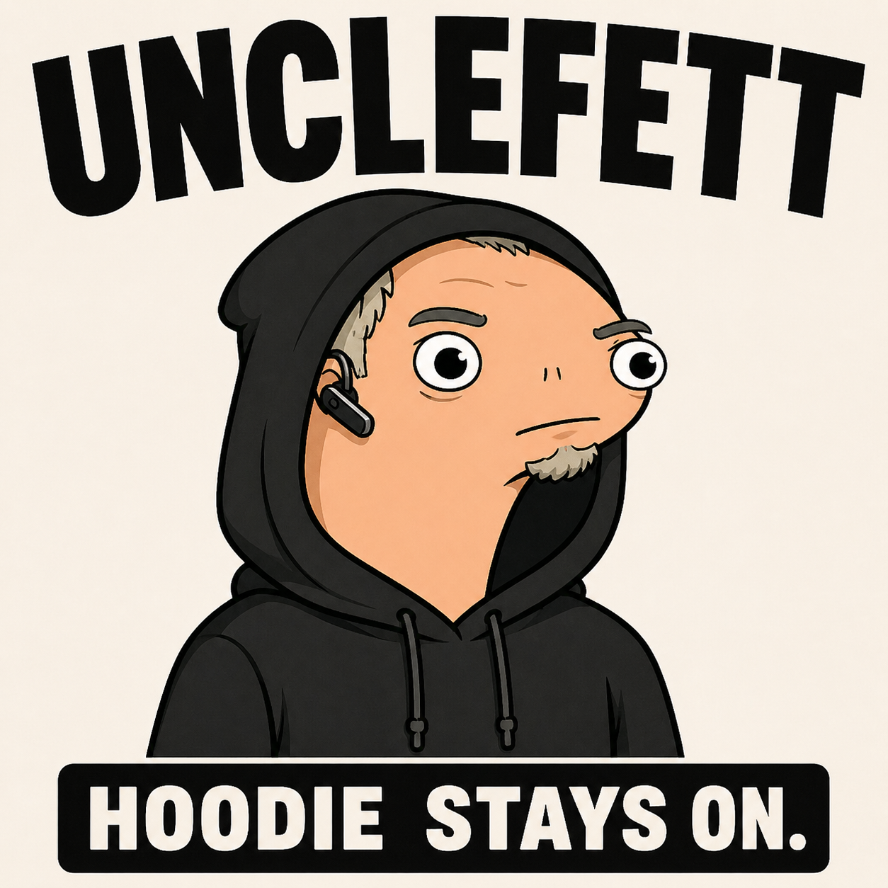 UNCLEFETT — Hoodie stays on